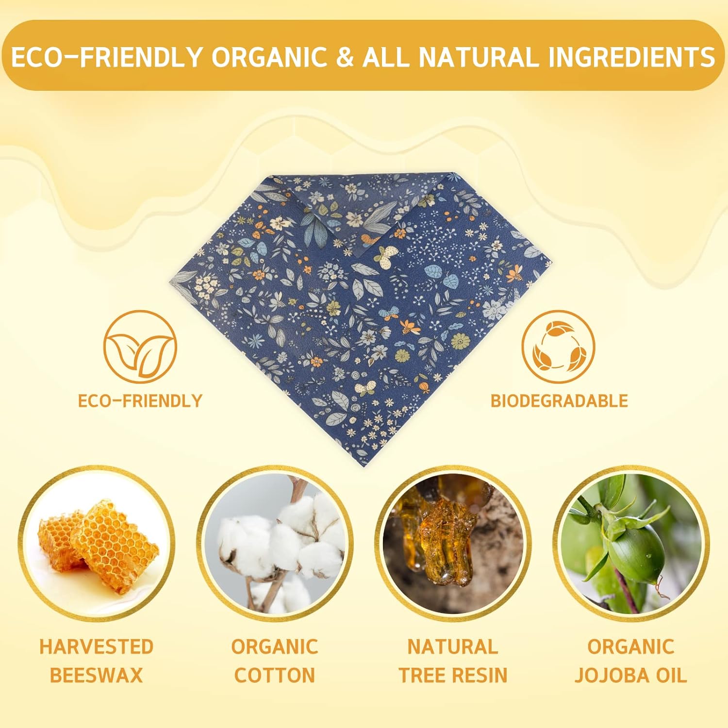 Eco-Friendly Beeswax Food Wrap - Beeswax Wrap Reusable recension och pris