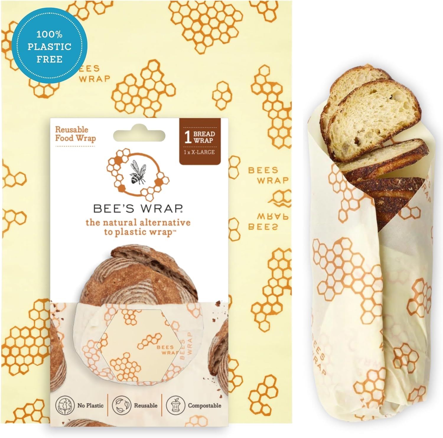 Reusable Beeswax Bread Wrap -  - Beeswax Wrap Reusable recension och pris