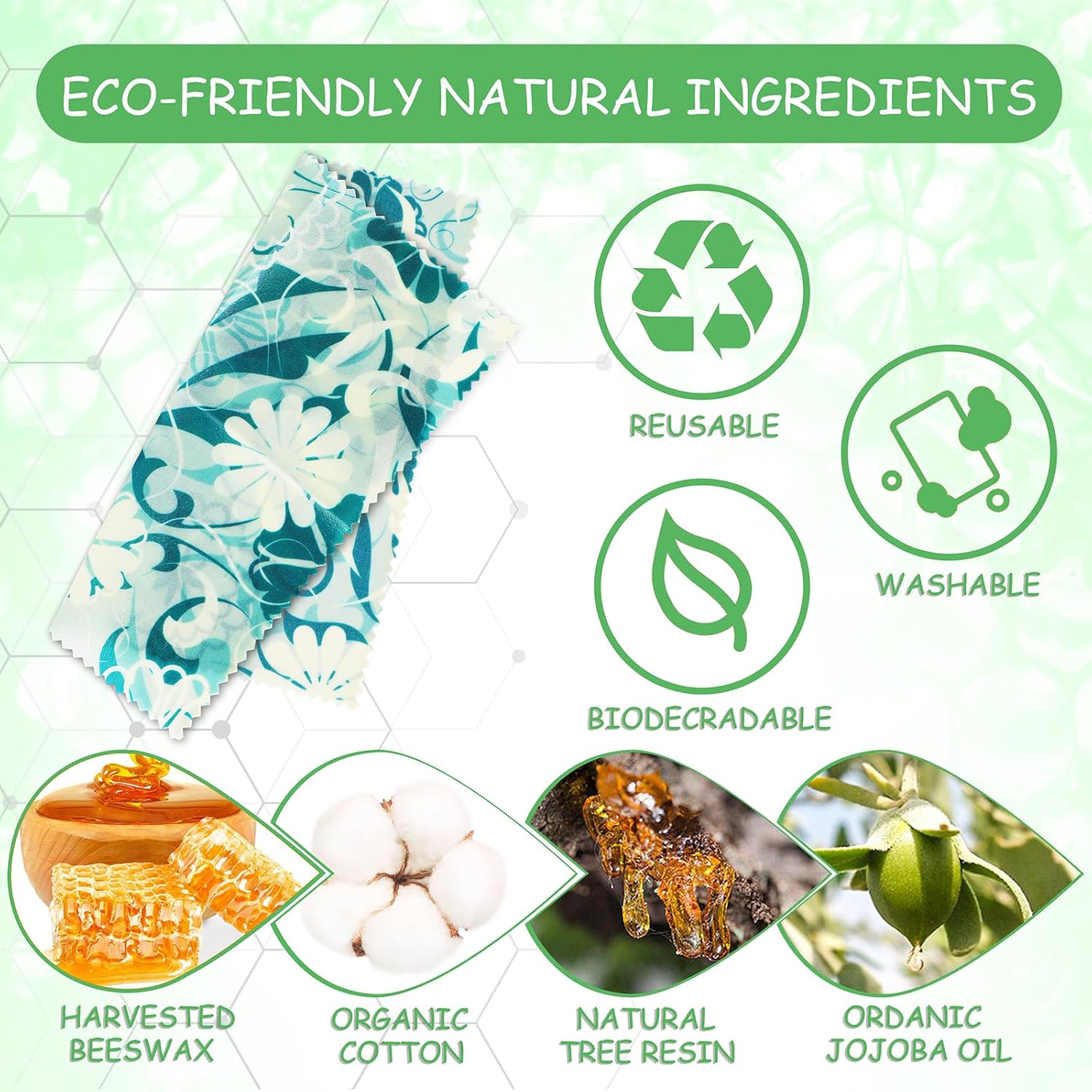 Eco-Friendly Beeswax Food Wrap - Beeswax Wrap Reusable recension och pris