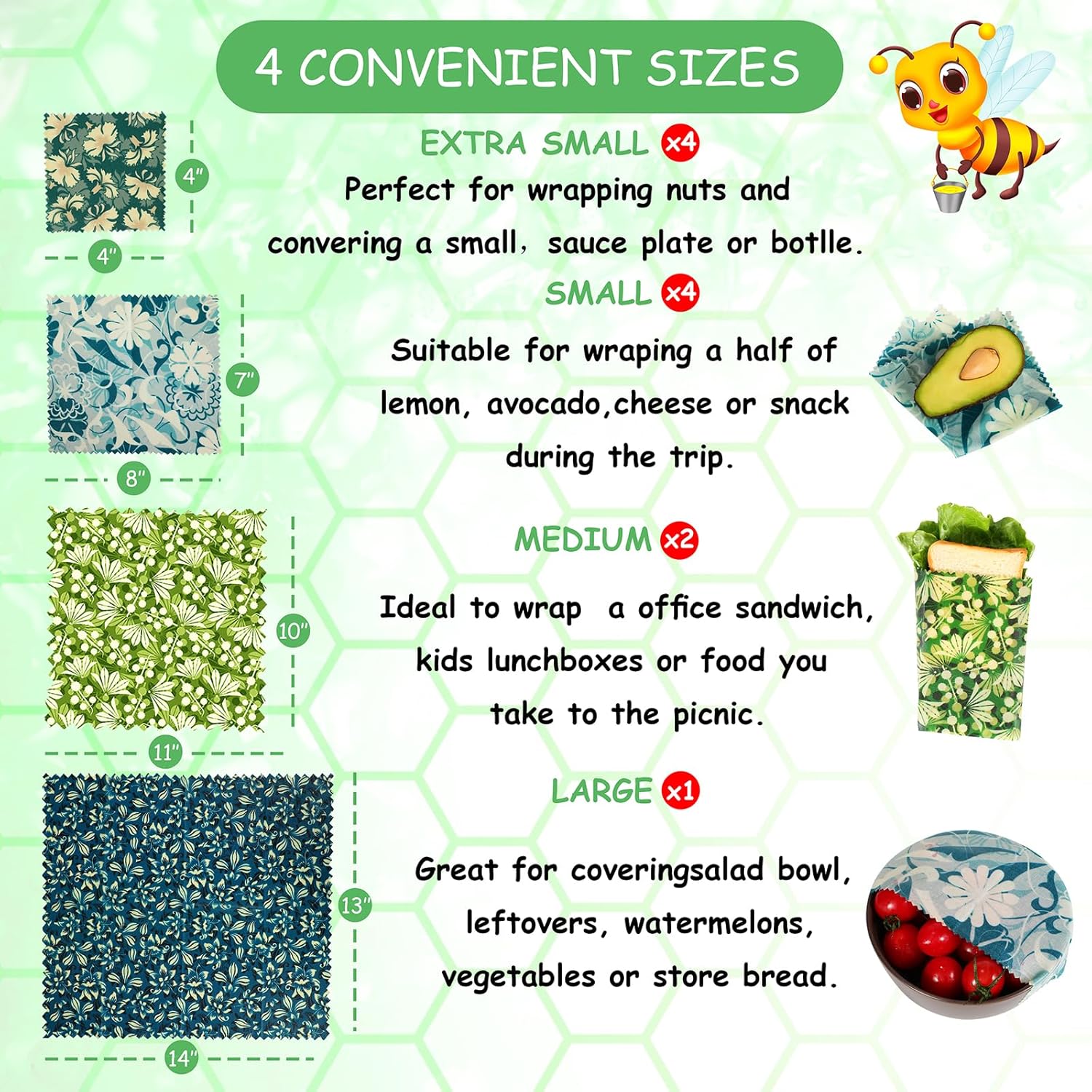 Eco-Friendly Beeswax Food Wrap - Beeswax Wrap Reusable recension och pris