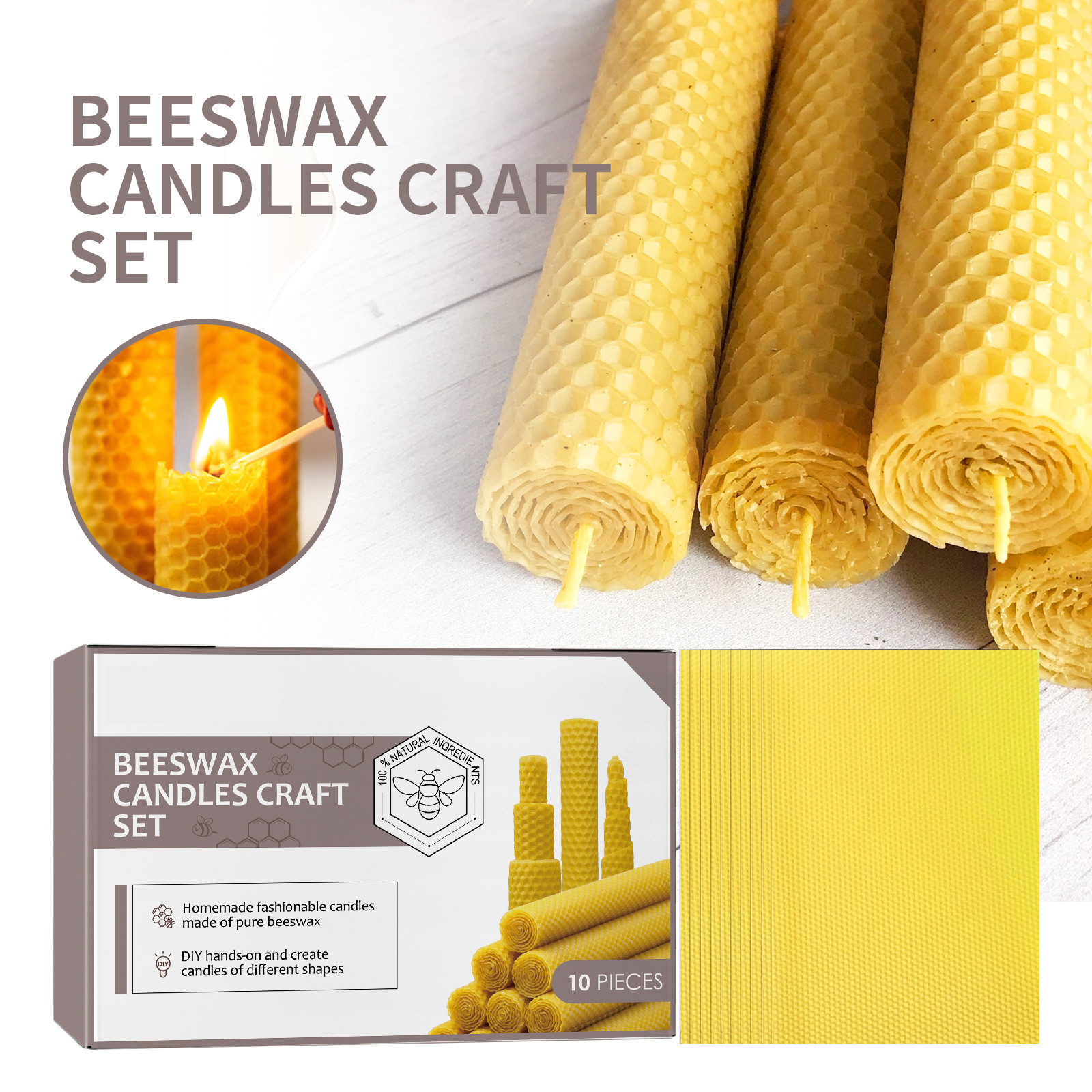10/20/30pcs Natural Beeswax Sh - Beeswax Wrap Reusable recension och pris